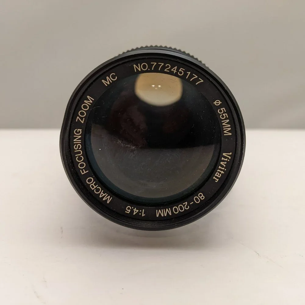 VIVITAR 80-200mm f4.5 Macro Focusing Zoom MC Lens w/ C/FD Mount # 77245177 USED